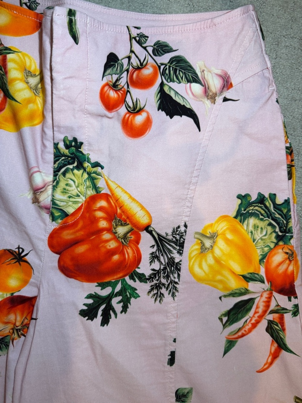 Maeve High-Rise Printed Crop Wide-Leg Pants garden veg print Anthropologie US10 - Picture 5 of 13